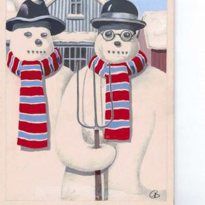 Gouache Artistic Snowmen